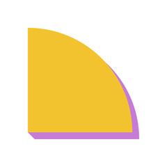 Wall Mural - brutalist abstract shape with shadow. modern minimal icon features a unique curve and circle form. g