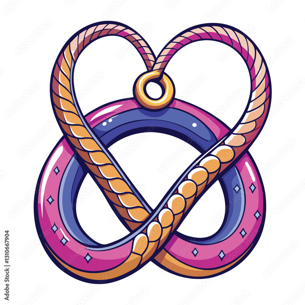 Create a realistic vector illustration of an infinity symbol (∞ ...