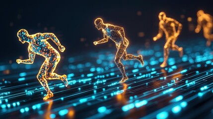 Poster - AI in Sports, Athletes using holographic analysis to improve performance