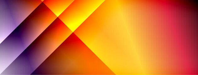 Poster - Dynamic shadow lines with gradient colors geometric background