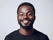© alex - Smiling man portrait happy face black man. AI generated AI generated