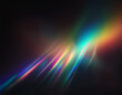 © Kathleen - blur colorful rainbow crystal light leaks on black background defocused abstract multicolored retro film lens flare bokeh analog photo overlay or screen filter effect glow vintage prism colors