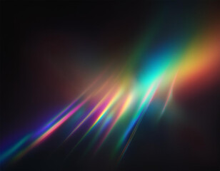 blur colorful rainbow crystal light leaks on black background defocused abstract multicolored retro 