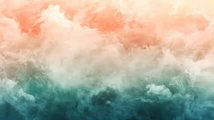 Wall Mural - An abstract depiction of cloud like formations in colors