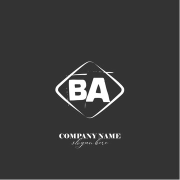 vector BA illustration of a logo for a company background abstract