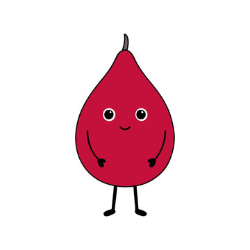 Cute fig cartoon vector