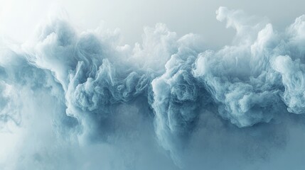 Wall Mural - A swirling abstract display of textured blue and white vapor