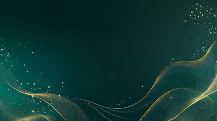 Aufkleber - Dynamic flow of golden waves abstract background digital art creative space aesthetic view visual concept for designers