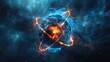 © Dass - Fiery celestial body orbits in a nebula