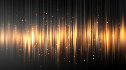 Wall Mural - vertical golden lines and particles create a dynamic abstract backdrop