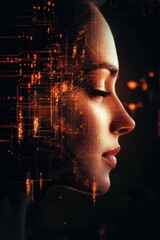 Poster - Digital Fusion: A Futuristic Exploration of Technology and Human Connection