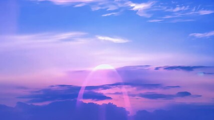Wall Mural - minimalistic yet breathtaking aerial view open sky rolling clouds illuminated radiant sun presented hyper realistic high definition video ultra HD quality