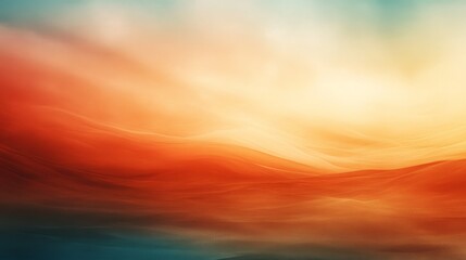 Wall Mural - Abstract landscape features layered shapes with varying color gradients throughout