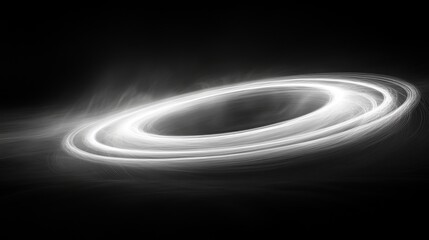 Wall Mural - illuminated concentric rings in a dark and abstract artistic display