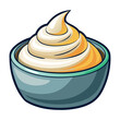 © Bubliakter - Illustration of sour cream isolated on white background.