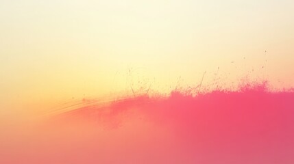 Wall Mural - A soft gradient with blended hues of pink and yellow