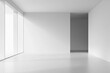 © afterfast - Empty Modern White Room with Large Windows