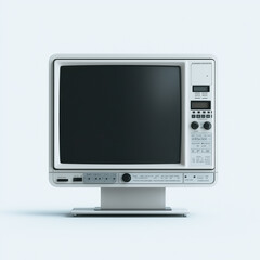 Poster - Retro Computer Monitor: An isolated shot of a vintage computer monitor, featuring a sleek, minimalist design with a clean, modern aesthetic, embodying simplicity and technological evolution.