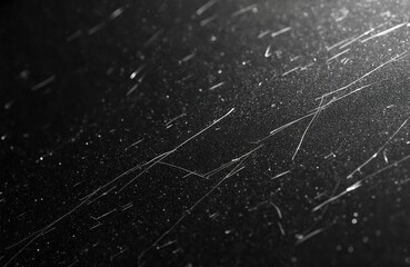 Aufkleber - Scratches on black surface. Authentic texture overlay, perfect for vintage designs. Abstract dark aged element with distress, grain effect, splatter spray, stained canvas. Ideal backdrop for graphic
