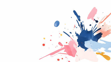 Poster - Colorful Abstract Splash Design with Brushstroke Elements