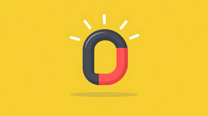 Poster - Colorful Magnet Illustration with Bright Yellow Background