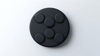 Poster - Minimalist black geometric shapes on a clean background surface