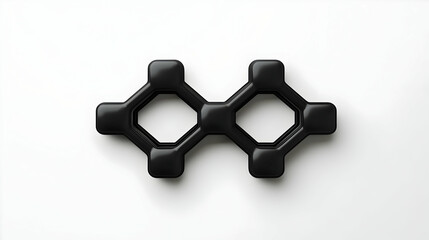 Poster - Abstract Black Geometric Design on White Background for Modern Projects