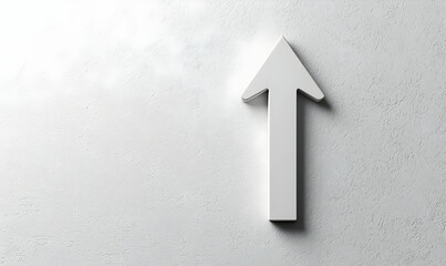 Poster - Simple White Arrow Design on Texture Background for Directional Guidance