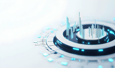 Poster - Futuristic Abstract Visualization of Audio Waves and Sound Frequencies