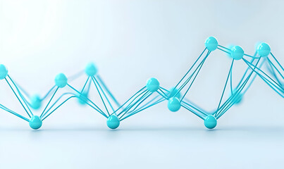 Poster - Abstract Connection Concept with Blue Nodes and Lines Background