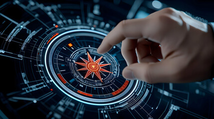 Poster - Digital Compass Interface with Hand Gesture Interaction Technology