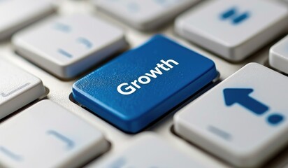 Poster - Button on a keyboard labeled Growth.