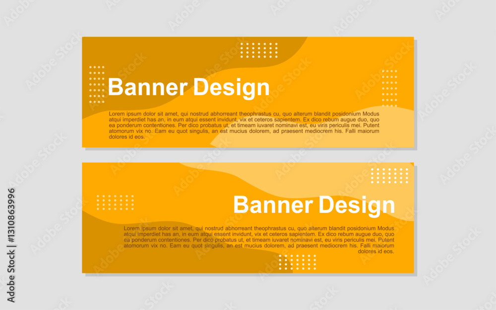 Yellow Banner Add Banner two vibrant yellow banner designs featuring crisp white text ...