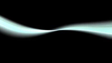 Poster - Blue waves gliding softly over dark surface, creating fluid abstract motion with seamless gradient dynamics and serene visual progression