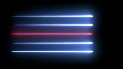 Poster - Neon lights vibrating, generating geometric patterns transforming across dark backdrop, creating hypnotic visual rhythm with electric intensity