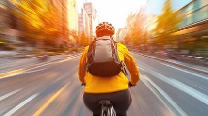 Aufkleber - Dynamic Urban Cycling High-Performance Eco Commuter in Motion - Sustainable Transportation Trends for Millennial Mobility and Future City Design