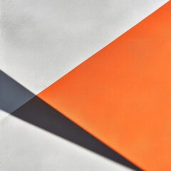 Poster - Minimalist Climate Crisis Visualization Geometric Orange and Gray Abstract of Atmospheric Transformation for Global Sustainability Campaigns