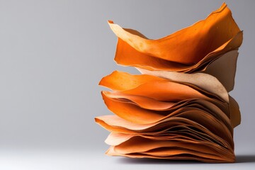 Aufkleber - Abstract Minimalist Paper Sculpture Organic Flow Design Exploring Texture, Movement and Contemporary Art - Creative Visual Communication for Modern Branding