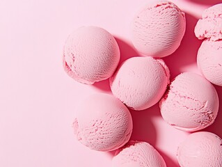 Aufkleber - Pastel Minimalist Ice Cream Design Soft Monochromatic Food Styling for Digital Marketing, Social Media Branding and Millennial Dessert Aesthetics
