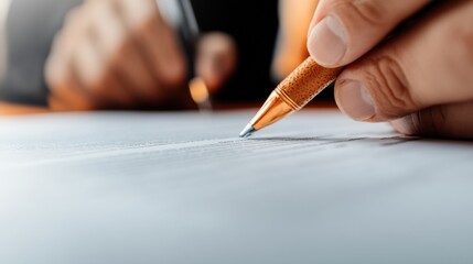 Poster - Minimalist Legal Consultation Precision Metallic Pen Signing Professional Document - Dynamic Workspace Collaboration and Entrepreneurial Decision-Making Moment