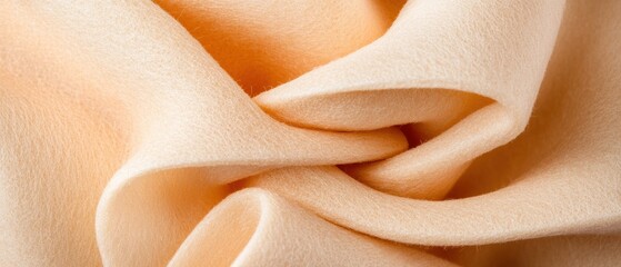Aufkleber - Minimalist Texture Study Soft Nude Fabric Folding in Elegant Waves - Contemporary Design for Fashion, Interior, and Textile Branding