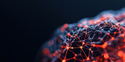 Aufkleber - Quantum Blockchain Visualization Immersive Digital Network Topology with Glowing Nodes - Next-Gen Cryptocurrency Infrastructure and Cutting-Edge Tech Innovation