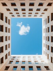 Poster - Urban Sky Portal Minimalist Architectural Framing Reveals Climate Resilience and Sustainable Design Perspectives in Modern Metropolis Ecosystem