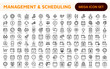 © artnazu - Management Administration and Scheduling Organizer Icons - Professional Vector Illustrations