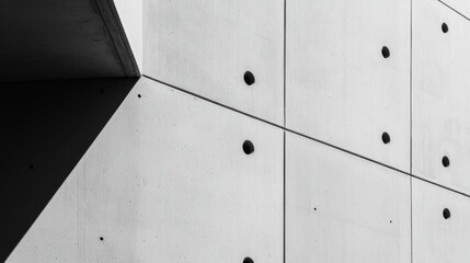 Poster - Brutalist Urban Geometry Minimalist Concrete Architectural Detail Showcasing Precision Engineering and Contemporary Design Aesthetics in Modern Infrastructure