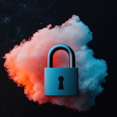Leinwandbilder - Quantum Cybersecurity Visualization Cosmic Cloud Data Protection Meets AI-Driven Encryption in Next-Gen Digital Safeguarding Paradigm