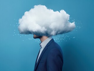 Poster - Surreal Digital Transformation Cloud Computing Professional in Immersive Tech Visualization - Innovative Millennial Business Conceptualization of AI and Network Intelligence