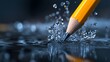 © eco_ - Pencil Splashing Water: Creative Inspiration.