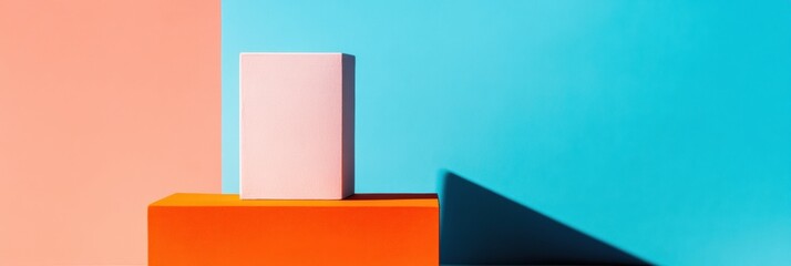 Poster - Minimalist Design Meets Bold Color Theory Contemporary Product Exploring Geometric Spatial Relationships in Digital Marketing Aesthetics