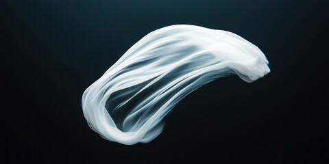 Poster - Fluid Dynamics Aesthetic Minimalist White Sculptural Form Exploring Digital Art, AI-Inspired Motion Design and Contemporary Visual Innovation